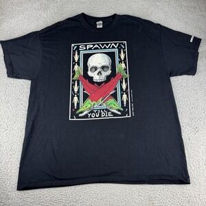 Ray Troll Spawn Till You‎ Die 2002 T-Shirt Size Xl Black Fish Funny Naked Y2k